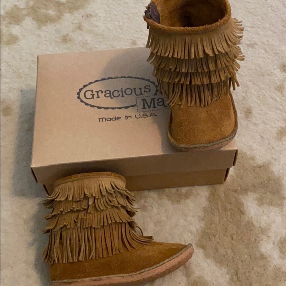 6 Toddler Leather Moccasins (Hard Sole)